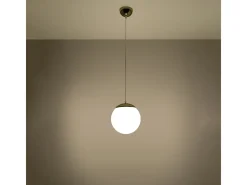 Sollux Lighting Lámparas colgantes Stera minimalista de acero/vidrio - 1 fuentes luminosas 4000K - L.20 x A.110 cm - Oro Blanco Sale