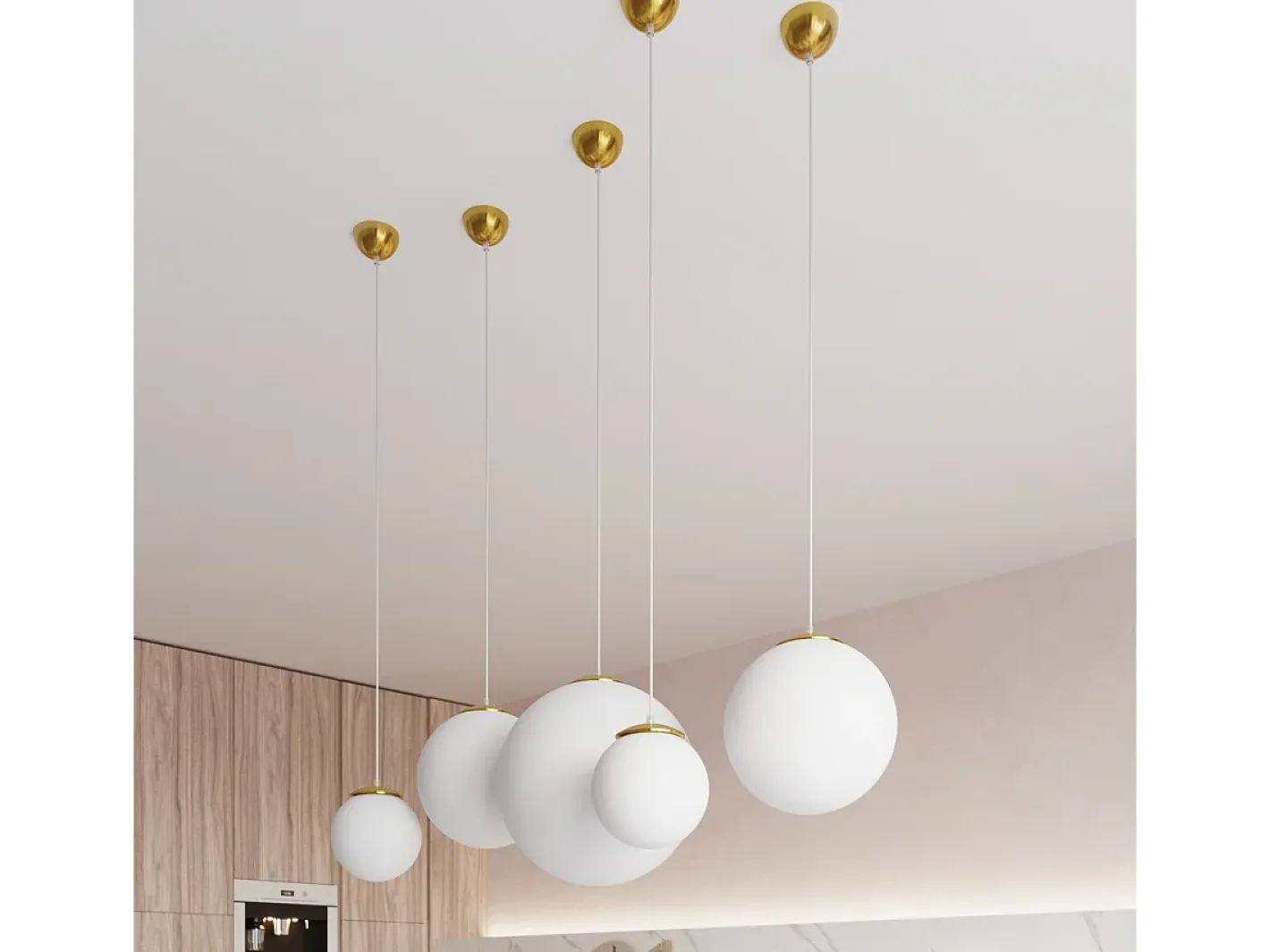 Sollux Lighting Lámparas colgantes Stera minimalista de acero/vidrio - 1 fuentes luminosas 4000K - L.20 x A.110 cm - Oro Blanco Sale