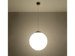 Sollux Lighting Lámpara Suspendida-Lámparas colgantes Stera minimalista de acero/vidrio - 1 fuentes luminosas 4000K - L.40 x A.130 cm - Oro Blanco