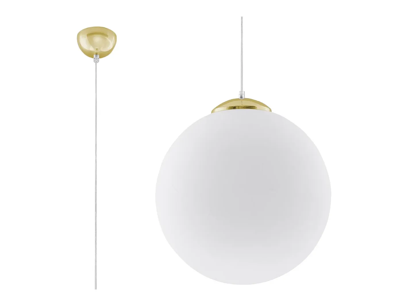 Sollux Lighting Lámparas colgantes Stera minimalista de acero/vidrio - 1 fuentes luminosas 3000K - L.40 x A.130 cm - Oro Blanco Online
