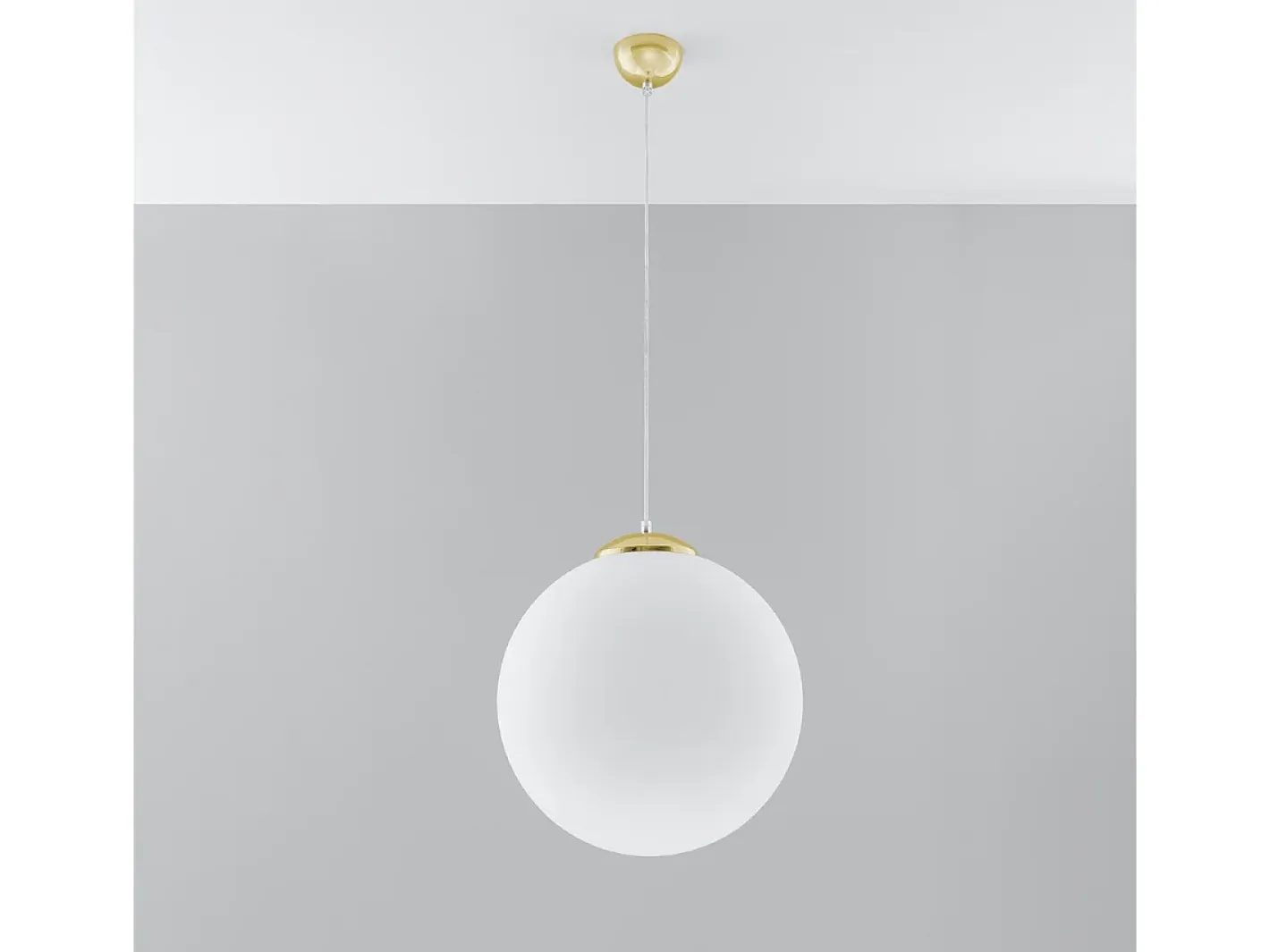 Sollux Lighting Lámparas colgantes Stera minimalista de acero/vidrio - 1 fuentes luminosas 3000K - L.40 x A.130 cm - Oro Blanco Online