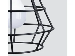Sollux Lighting Lámpara Suspendida-Lámparas Colgantes Suba Industrial De Acero - 4 Fuentes Luminosas - L.58 X A.120 Cm - Negro