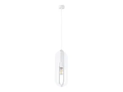 Best Sollux Lighting Lámparas colgantes Synexus moderno de acero - 1 fuentes luminosas 3000K - L.11 x A.140 cm - Blanco