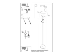 Sollux Lighting Lámpara Suspendida-Lámparas colgantes Timberix escandinavo de madera - 1 fuentes luminosas 3000K - L.12 x A.120 cm - madera natural Color natural claro