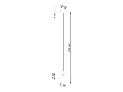 Sollux Lighting Lámpara Suspendida-Lámparas colgantes Torch escandinavo de vidrio/madera - 1 fuentes luminosas 4000K - L.11 x A.124 cm - /madera natural Blanco