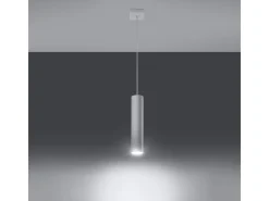 Sollux Lighting Lámparas colgantes Toris moderno de acero - 1 fuentes luminosas 4000K - L.8 x A.100 cm - Blanco Outlet