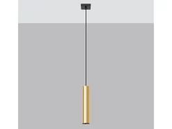 Sollux Lighting Lámparas colgantes Toris moderno de acero - 1 fuentes luminosas 3000K - L.8 x A.100 cm - brillo Dorado Discount
