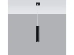 Sollux Lighting Lámparas colgantes Toris moderno de acero - 1 fuentes luminosas 3000K - L.8 x A.100 cm - Negro Online