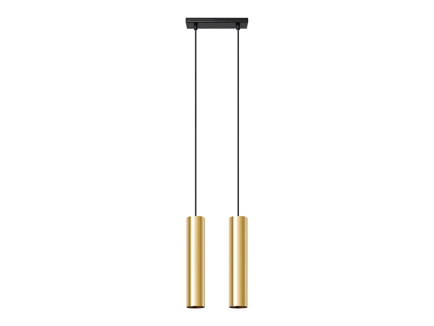Sollux Lighting Lámpara Suspendida-Lámparas colgantes Toris moderno de acero - 2 fuentes luminosas 3000K - L.30 x A.90 cm - brillo Dorado