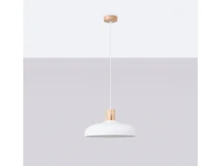 Online Sollux Lighting Lámparas colgantes Velture escandinavo de acero - 1 fuentes luminosas 3000K - L.38 x A.120 cm - Blanco