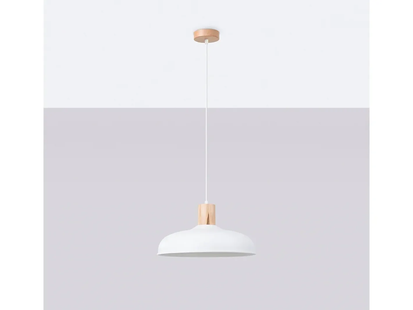 Online Sollux Lighting Lámparas colgantes Velture escandinavo de acero - 1 fuentes luminosas 3000K - L.38 x A.120 cm - Blanco