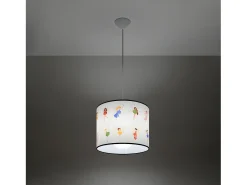 Sollux Lighting Lámpara Suspendida-Lámparas Colgantes Wróżki Moderno De Cloruro De Polivinilo - 1 Fuentes Luminosas - L.30 X A.95 Cm - Multicolor Blanco / Multicolor