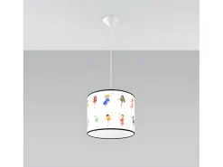 Sollux Lighting Lámpara Suspendida-Lámparas Colgantes Wróżki Moderno De Cloruro De Polivinilo - 1 Fuentes Luminosas - L.30 X A.95 Cm - Multicolor Blanco / Multicolor