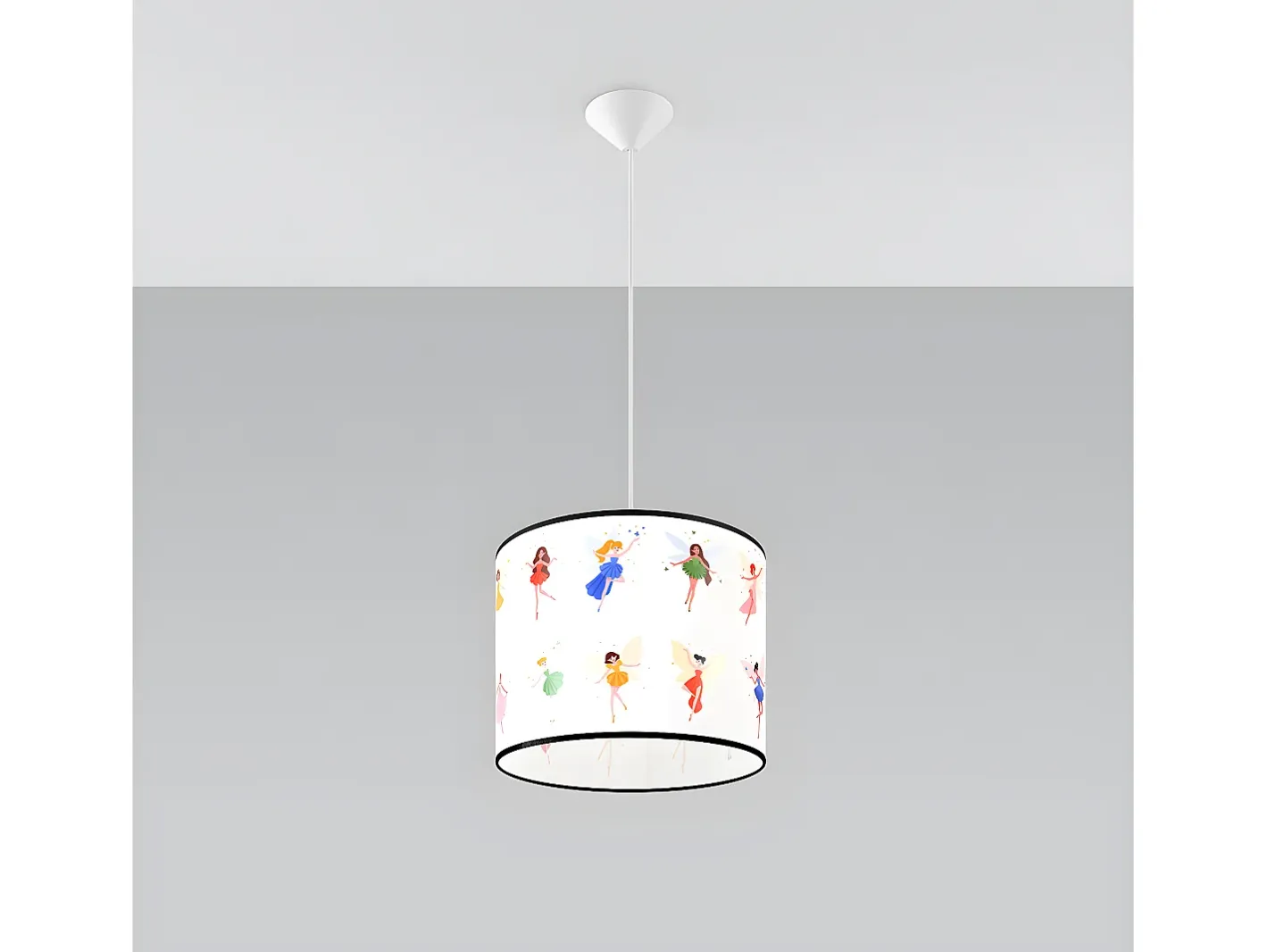 Sollux Lighting Lámpara Suspendida-Lámparas Colgantes Wróżki Moderno De Cloruro De Polivinilo - 1 Fuentes Luminosas - L.30 X A.95 Cm - Multicolor Blanco / Multicolor