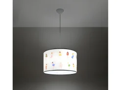 Sollux Lighting Lámpara Suspendida-Lámparas Colgantes Wróżki Moderno De Cloruro De Polivinilo - 1 Fuentes Luminosas - L.40 X A.95 Cm - Multicolor Blanco / Multicolor