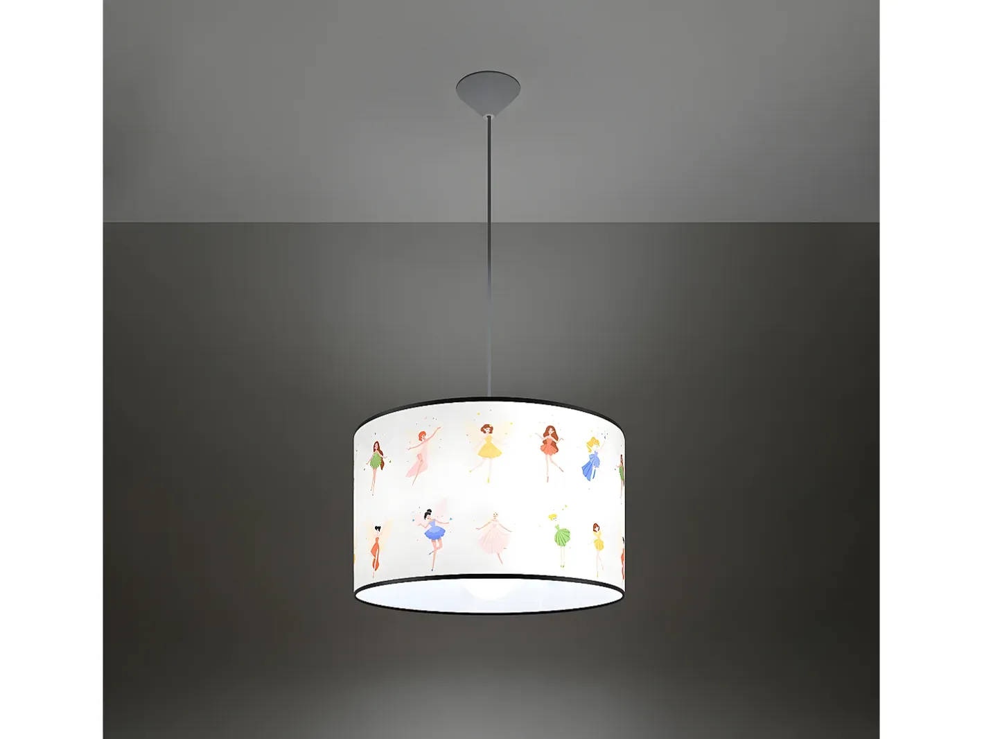 Sollux Lighting Lámpara Suspendida-Lámparas Colgantes Wróżki Moderno De Cloruro De Polivinilo - 1 Fuentes Luminosas - L.40 X A.95 Cm - Multicolor Blanco / Multicolor