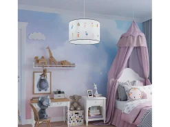 Sollux Lighting Lámpara Suspendida-Lámparas Colgantes Wróżki Moderno De Cloruro De Polivinilo - 1 Fuentes Luminosas - L.40 X A.95 Cm - Multicolor Blanco / Multicolor