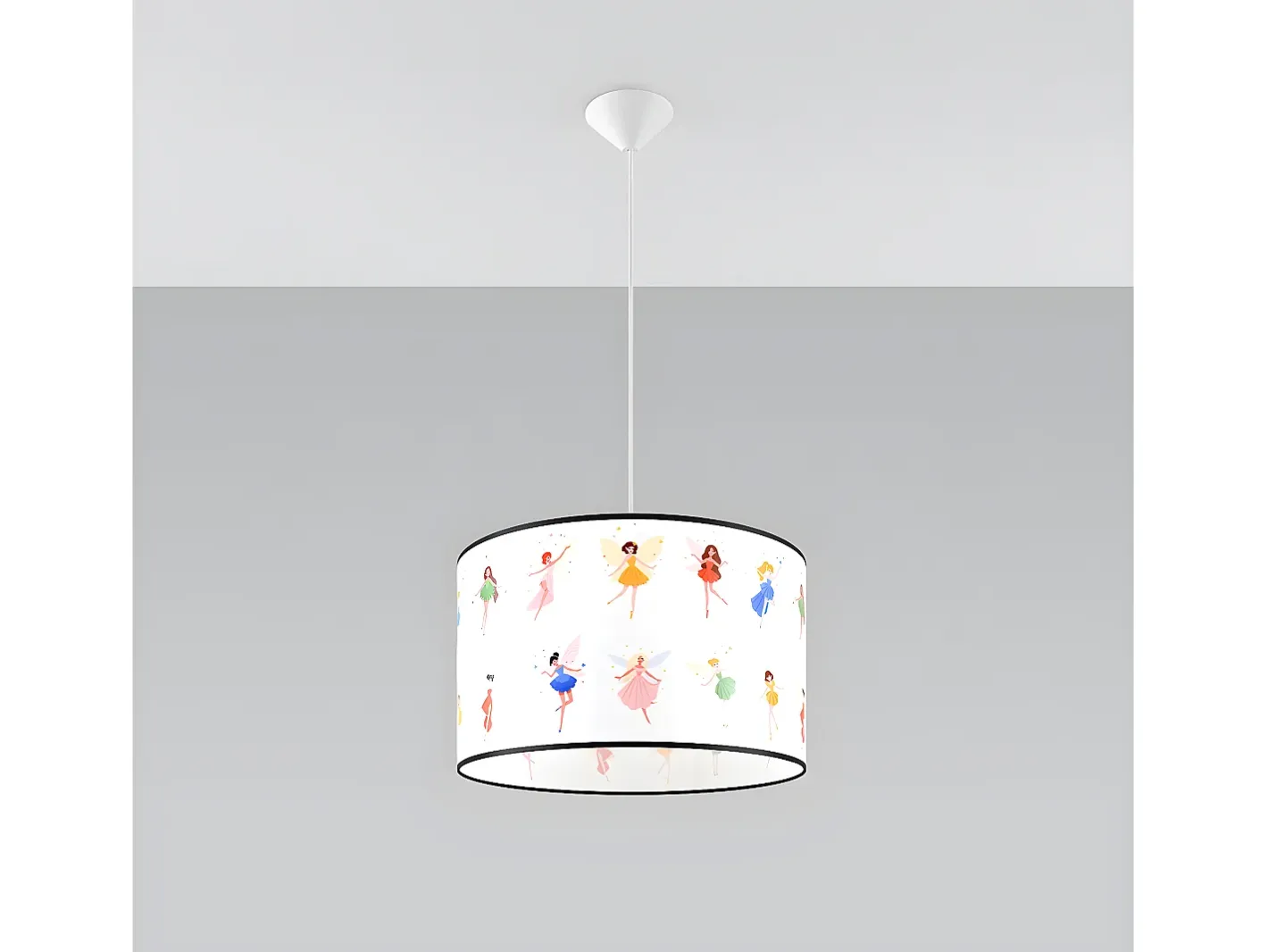 Sollux Lighting Lámpara Suspendida-Lámparas Colgantes Wróżki Moderno De Cloruro De Polivinilo - 1 Fuentes Luminosas - L.40 X A.95 Cm - Multicolor Blanco / Multicolor