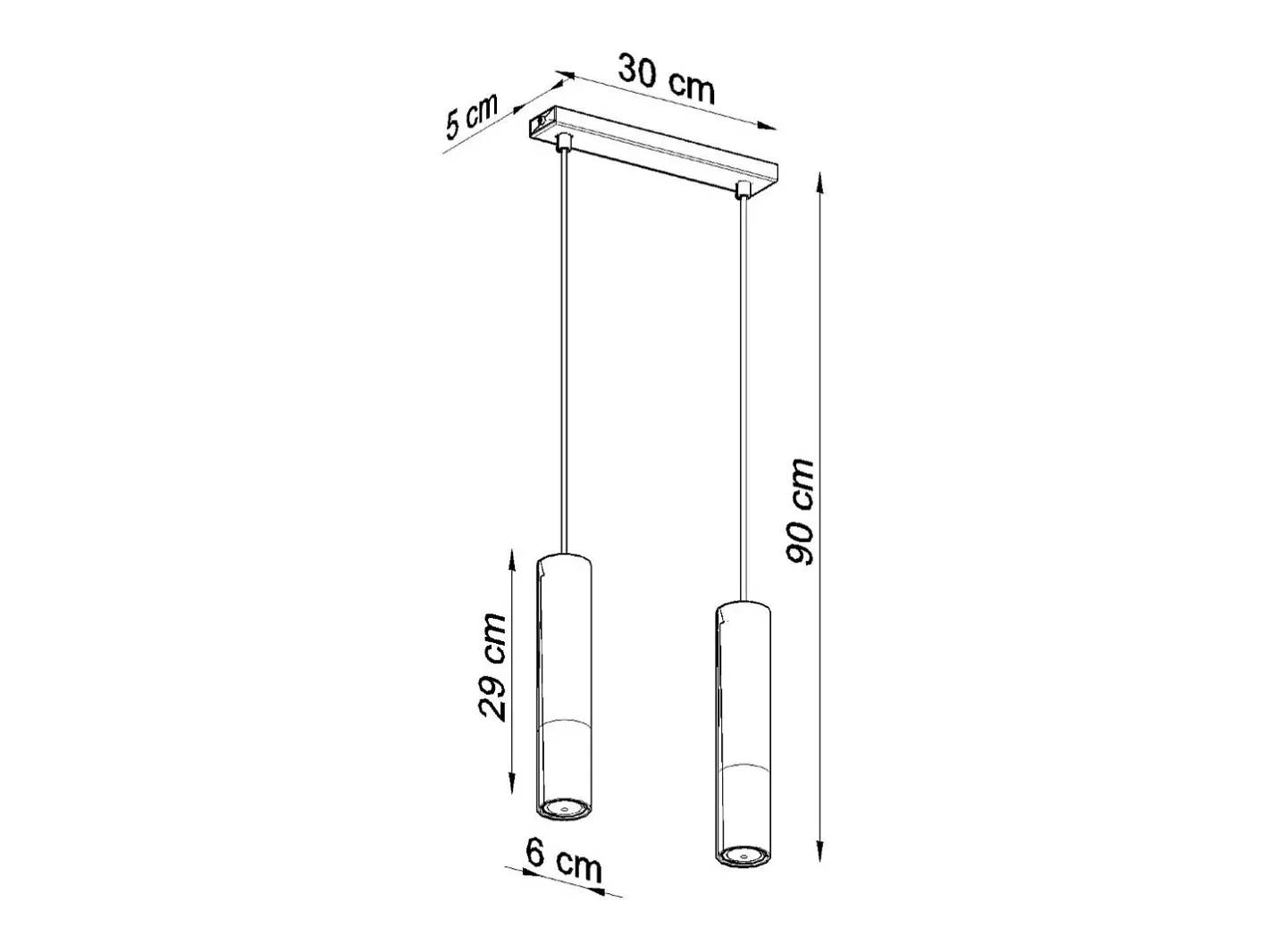 Online Sollux Lighting Lámparas colgantes Zarpex moderno de acero - 2 fuentes luminosas 3000K - L.30 x A.90 cm - /cobre Negro