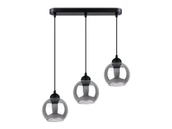 Online Sollux Lighting Lámparas colgantes Zelaro moderno de acero - 3 fuentes luminosas 4000K - L.45 x A.117 cm - Negro