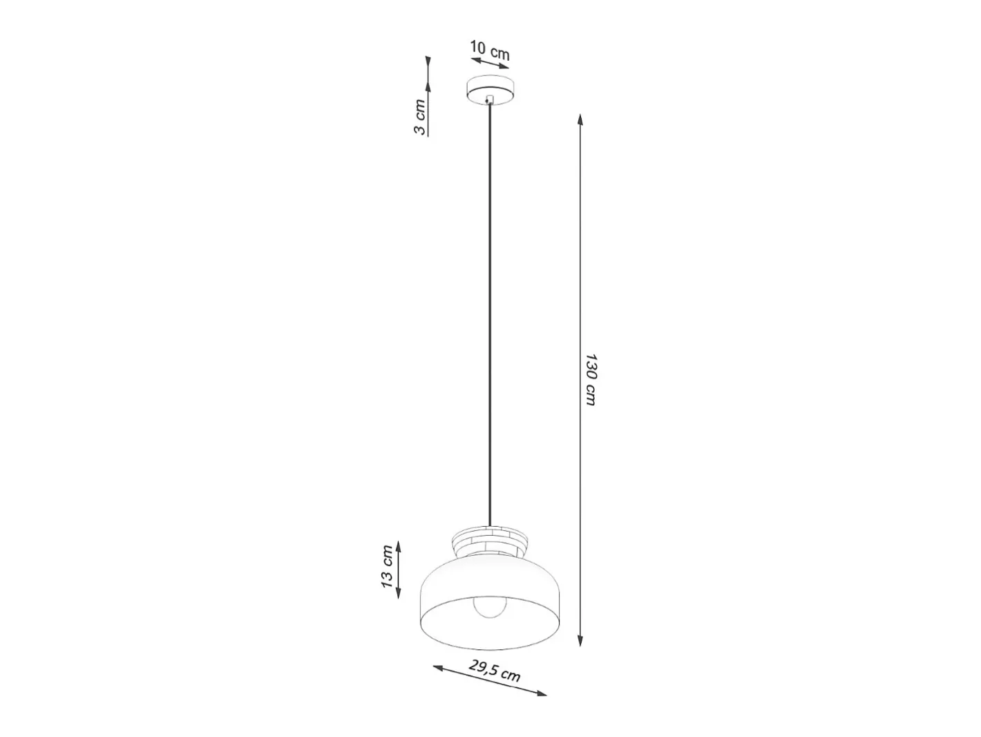 Sollux Lighting Lámpara Suspendida-Lámparas colgantes Zeleron escandinavo de madera/acero - 1 fuentes luminosas 4000K - L.29,5 x A.130 cm - /madera natural Negro