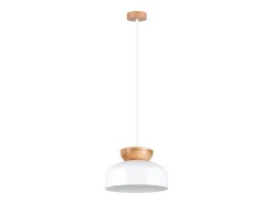 Sollux Lighting Lámparas colgantes Zeleron escandinavo de madera/acero - 1 fuentes luminosas 3000K - L.29,5 x A.130 cm - /madera natural Blanco Online