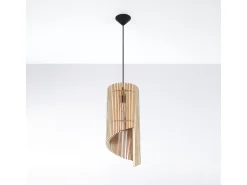Sollux Lighting Lámpara Suspendida-Lámparas colgantes Zenexia escandinavo de madera - 1 fuentes luminosas 3000K - L.21 x A.120 cm - madera natural Color natural claro