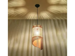 Sollux Lighting Lámparas colgantes Zenexia escandinavo de madera - 1 fuentes luminosas 4000K - L.21 x A.120 cm - madera natural Color natural claro Outlet