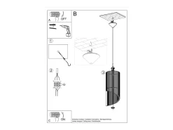 Sollux Lighting Lámparas colgantes Zenexia escandinavo de madera - 1 fuentes luminosas 4000K - L.21 x A.120 cm - madera natural Color natural claro Outlet