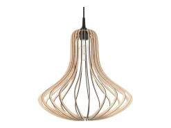 Sollux Lighting Lámparas colgantes Zenix escandinavo de madera - 1 fuentes luminosas 4000K - L.41 x A.110 cm - madera natural Color natural claro Hot