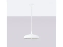 Sale Sollux Lighting Lámparas colgantes Zinta escandinavo de acero - 1 fuentes luminosas 3000K - L.38 x A.74 cm - Blanco