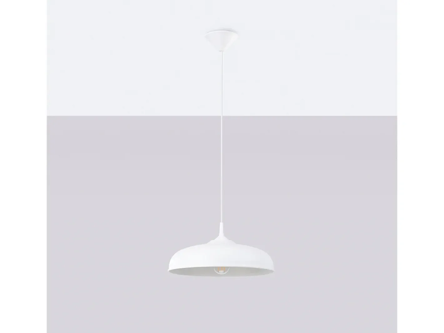 Sale Sollux Lighting Lámparas colgantes Zinta escandinavo de acero - 1 fuentes luminosas 3000K - L.38 x A.74 cm - Blanco