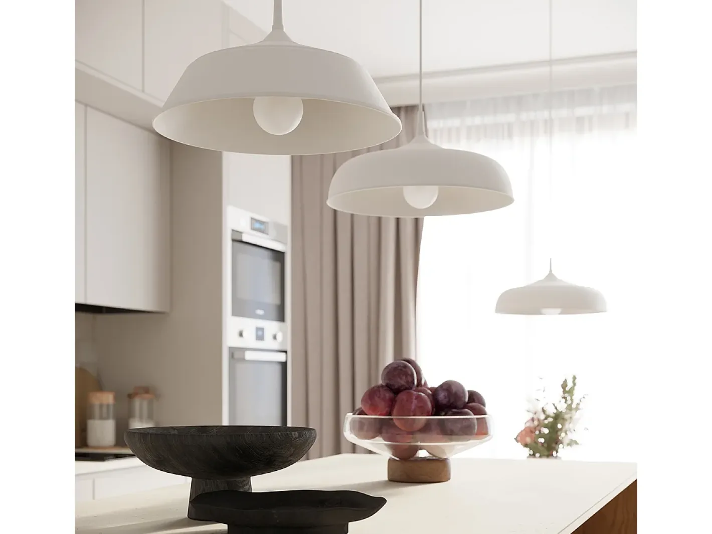 Sale Sollux Lighting Lámparas colgantes Zinta escandinavo de acero - 1 fuentes luminosas 3000K - L.38 x A.74 cm - Blanco