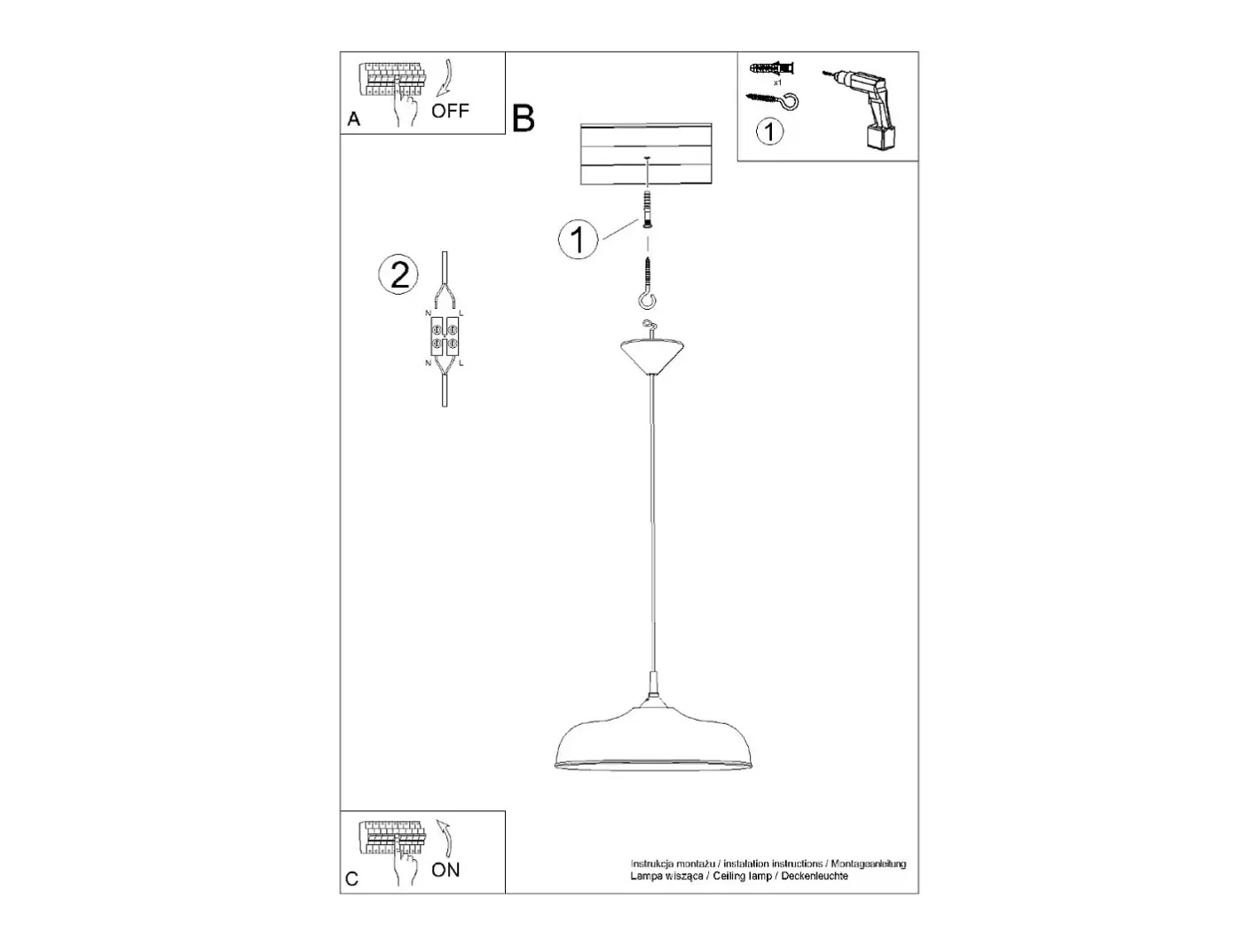 Sale Sollux Lighting Lámparas colgantes Zinta escandinavo de acero - 1 fuentes luminosas 3000K - L.38 x A.74 cm - Blanco