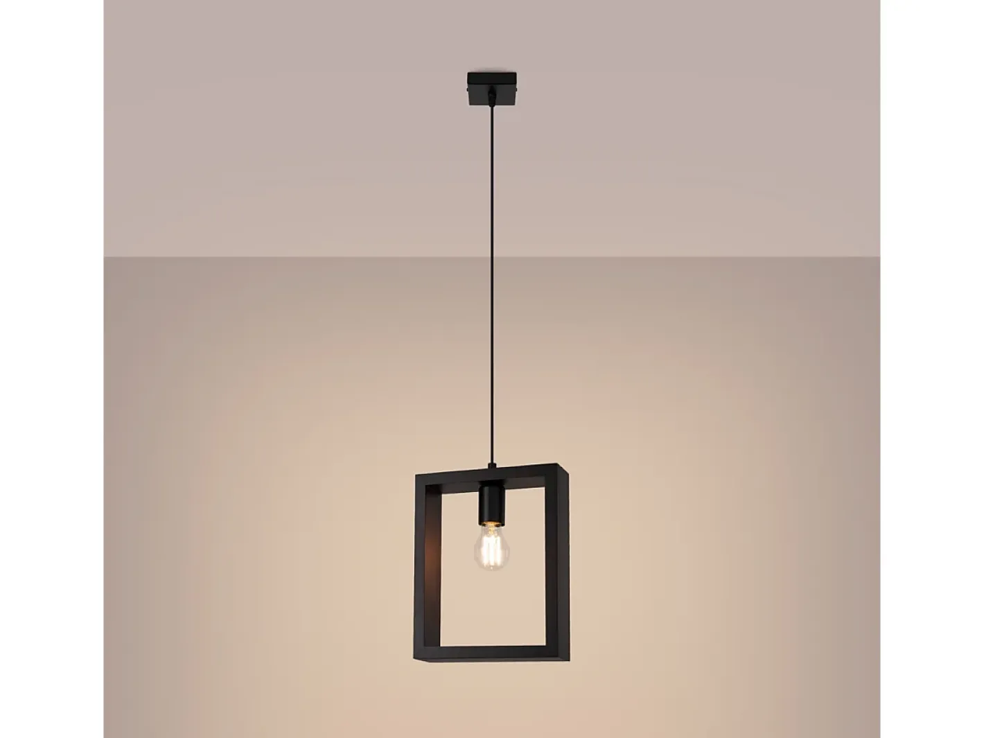 Best Sollux Lighting Lámparas colgantes Zodiara escandinavo de acero/madera - 1 fuentes luminosas 4000K - L.24 x A.133 cm - wengué Beige