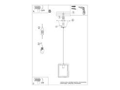 Sollux Lighting Lámparas colgantes Zodiara escandinavo de acero/madera - 1 fuentes luminosas 3000K - L.24 x A.133 cm - wengué Beige Best