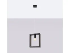 Sollux Lighting Lámparas colgantes Zodiara escandinavo de acero/madera - 1 fuentes luminosas 3000K - L.24 x A.133 cm - wengué Beige Best