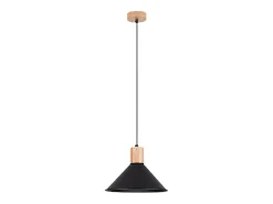 New Sollux Lighting Lámparas colgantes Zorra escandinavo de acero - 1 fuentes luminosas 3000K - L.30 x A.120 cm - Negro