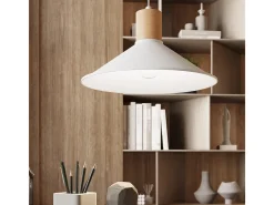 Sollux Lighting Lámparas colgantes Zorra escandinavo de acero - 1 fuentes luminosas 3000K - L.30 x A.120 cm - Blanco Clearance