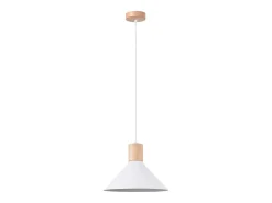 Sollux Lighting Lámparas colgantes Zorra escandinavo de acero - 1 fuentes luminosas 3000K - L.30 x A.120 cm - Blanco Clearance
