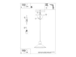 Sollux Lighting Lámparas colgantes Zorra escandinavo de acero - 1 fuentes luminosas 4000K - L.30 x A.120 cm - Blanco Hot