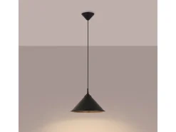 Sollux Lighting Lámparas Colgantes Zuma Escandinavo De Acero - 1 Fuentes Luminosas - L.30 X A.76 Cm - Negro