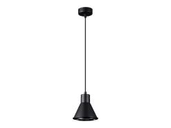 Sollux Lighting Lámpara Suspendida-Lámparas colgantes Zylata moderno de acero - 1 fuentes luminosas 4000K - L.14 x A.120 cm - Negro