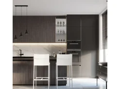 Sollux Lighting Lámpara Suspendida-Lámparas colgantes Zylata moderno de acero - 1 fuentes luminosas 4000K - L.14 x A.120 cm - Negro