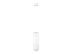 Sollux Lighting Lámparas colgantes Zynex moderno de acero - 1 fuentes luminosas 4000K - L.12 x A.115 cm - Blanco New
