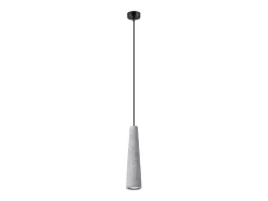 Sollux Lighting Lámpara Suspendida-Lámparas colgantes Zyntria industrial de concreto - 1 fuentes luminosas 3000K - L.8 x A.125 cm - Gris