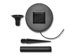 Lámparas de bola jardín LED anclajes y paneles solares 3 uds ES502074 Blanco Online