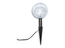 Lámparas de bola jardín LED anclajes y paneles solares 3 uds ES502074 Blanco Online