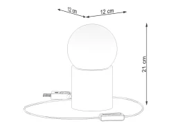 Sollux Lighting Lámpara De Mesa-Lámparas de escritorio Lust moderno de madera - 1 fuentes luminosas 3000K - L.12 x A.21 cm - madera natural Color natural claro