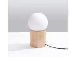 Sollux Lighting Lámpara De Mesa-Lámparas de escritorio Lust moderno de madera - 1 fuentes luminosas 3000K - L.12 x A.21 cm - madera natural Color natural claro